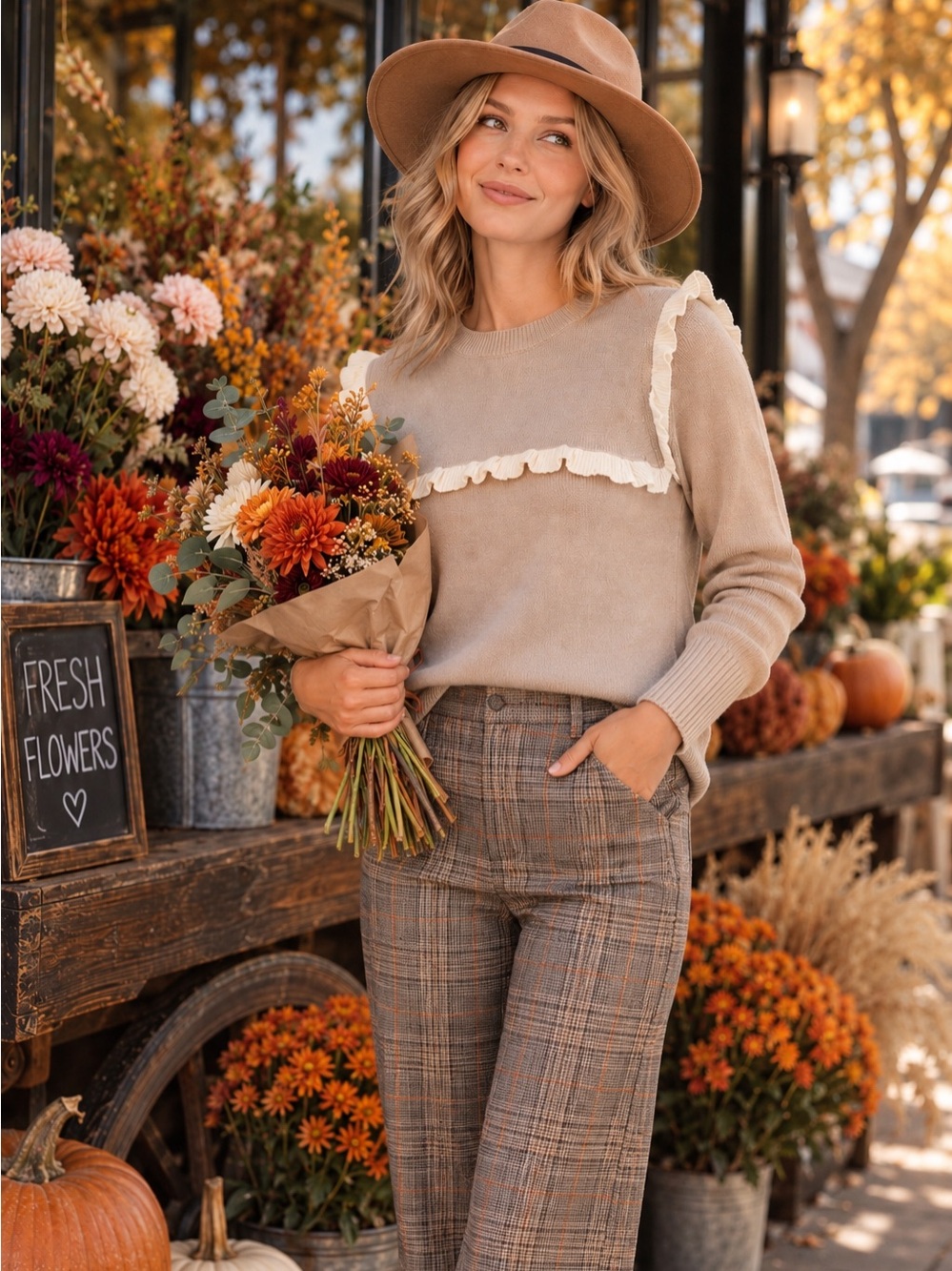 Summersalt Women's The Year Round Crewneck Ruffle Sweater - XS - Moonlight